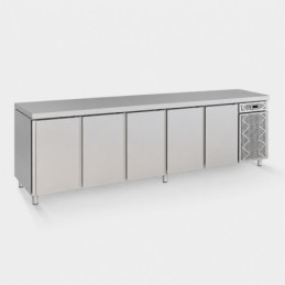 Bancada refrigerada L600 refrigeração estática 5 portas c/3000*600*900