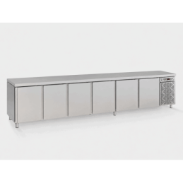 Bancada refrigerada L600 refrigeração estática 6 portas c/3500*600*900