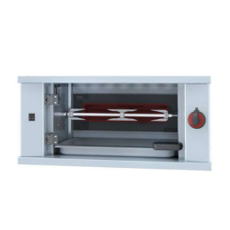 Assador de frangos vertical eléctrico c/1 varão rotativo