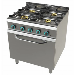 Fogão junex gas c/4 queimadores c/forno gn2/1 linha 700