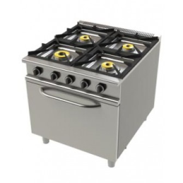Fogão junex gas c/4 queimadores c/forno gn2/1 linha 900